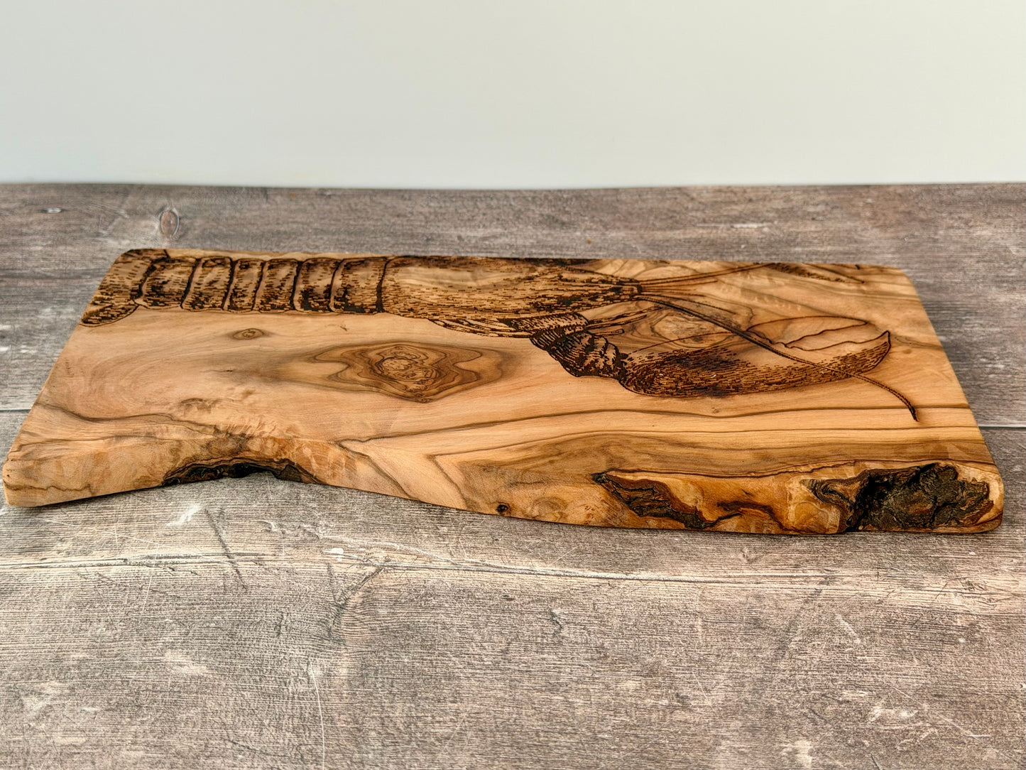 Lobster Olive Wood Serving/Cheese Board
