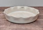 White Wavy Edge Baking / Pie Dish, 27cm