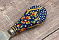 Cheese Knife Set with hand painted handles - Navy Flower Design