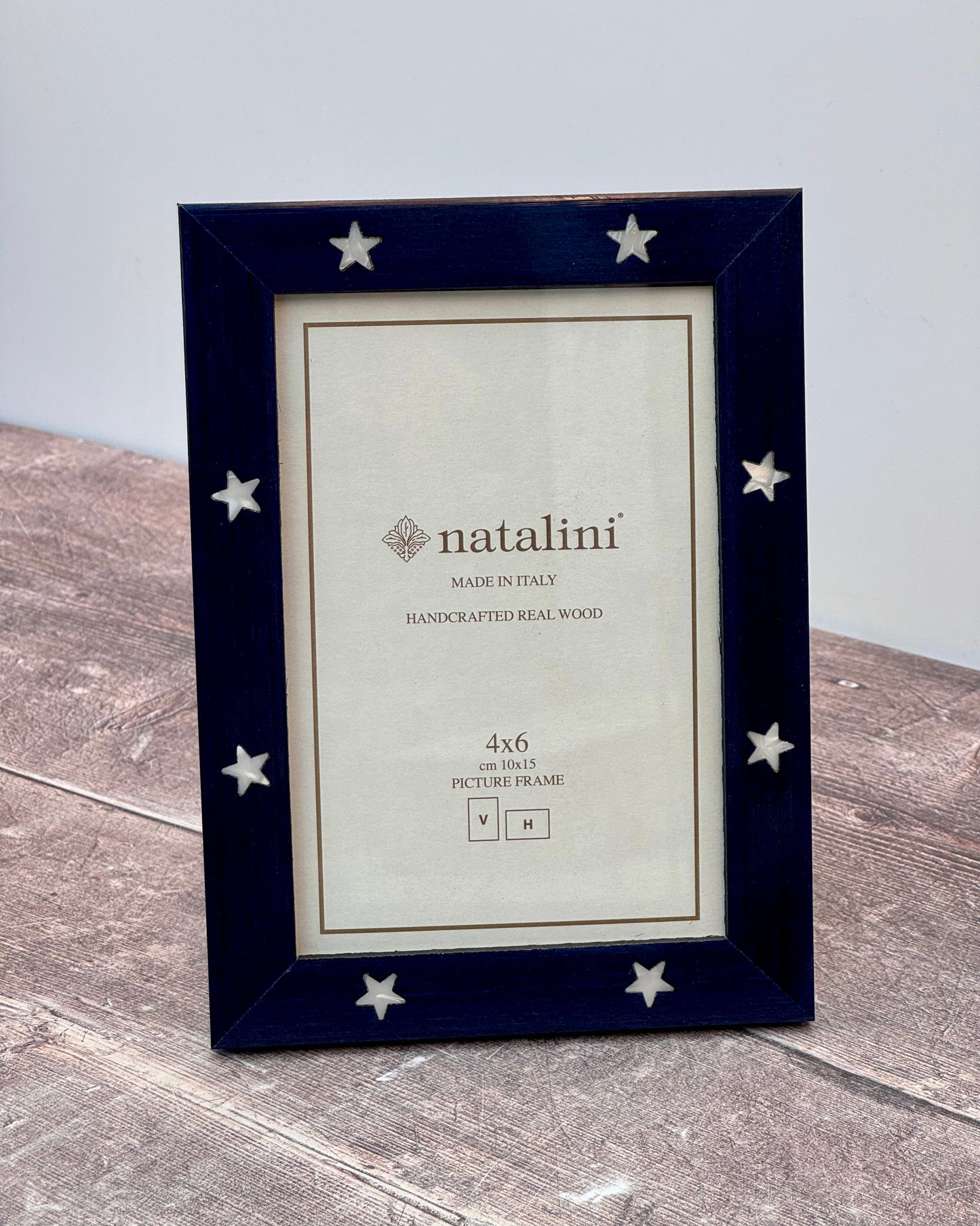 Natalini Navy Star Design Photo Frame 4 x 6