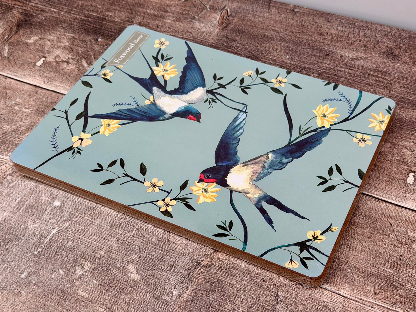 Set of 4 Bird Design Placemats