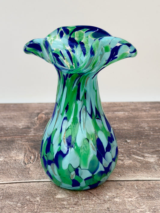 Small Handmade Murano Glass Vase, Design 6