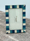 Natalini Blue and White Striped Photo Frame 4 x 6