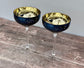 2 Galaxy Champagne/Cocktail Saucer Glasses