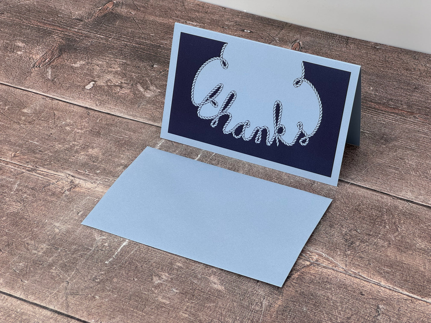 Smythson Set of 10 Blue Thank You Cards