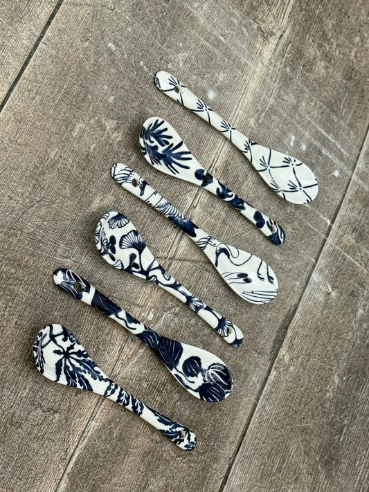 Tokyo Design Studio Flora Japonica Blue 6 Spoon Set