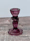 Purple Glass Candlestick, 11cm