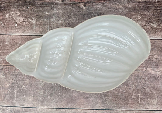 White Shell Shaped 3 Part Dish, 40cm