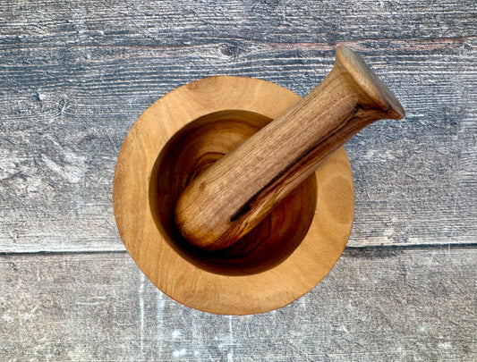 Olive Wood Small Pestle and Mortar
