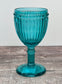 Set of 2 Aqua Blue All Purpose/Wine Glasses