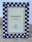 Natalini Blue Checkerboard Border Photo Frame 4 x 6