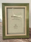Natalini Green with Gold Stripes Border Photo Frame 5 x 7