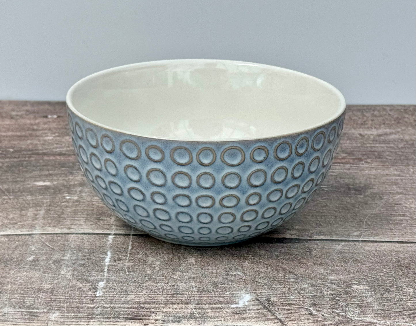 Pale Blue Circle Design Bowl, 14cm