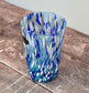 Blue and White Speckled Murano Drinking Glass, 12.5cm