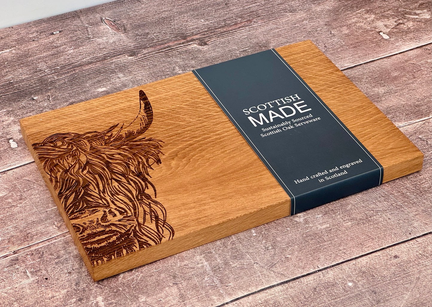 Highland Cow Oak Serving/Cheese Board