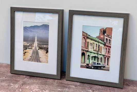 Gallery Perfect Set of 7 Grey Wood Photo Frames