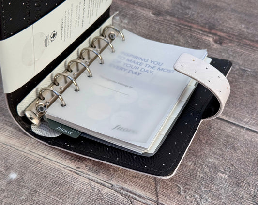 White Spotty Filofax Pocket Organiser