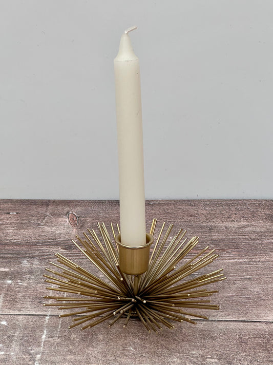 Gold Spike Candle Holders