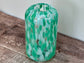 Green Speckled Glass Vase, 21cm