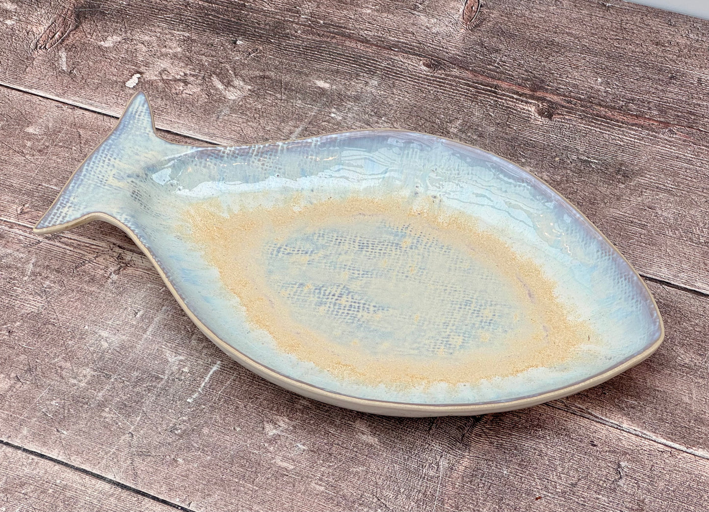 White Fish Serving Plate, 30cm