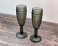 Set of 2 Smoke Tinted Champagne Flutes