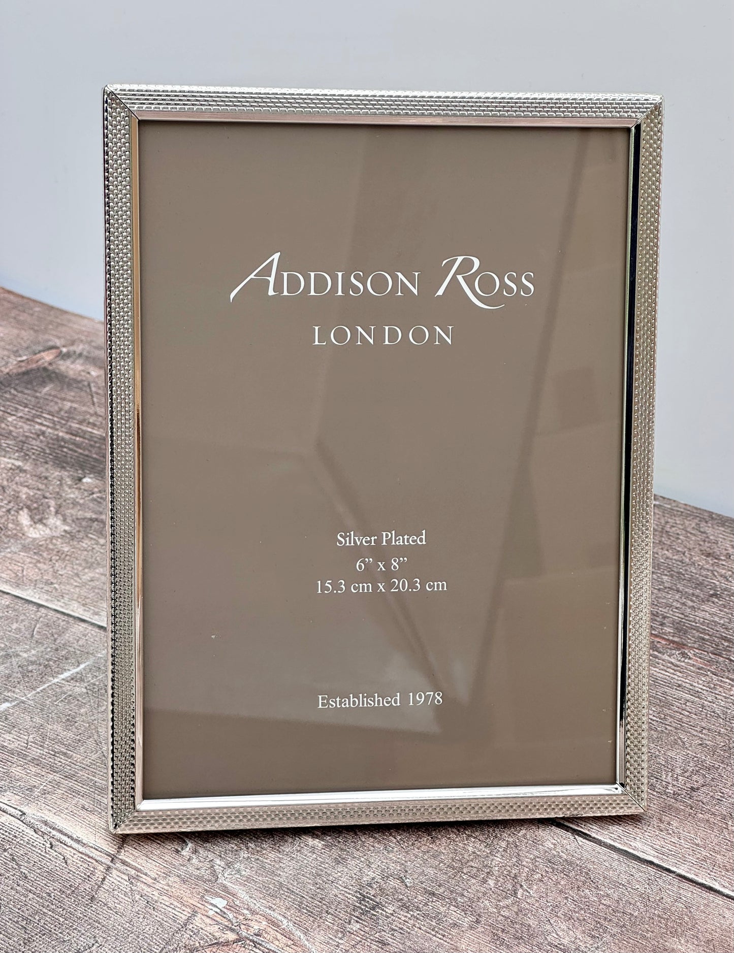 Addison Ross Silver Plated Dashed Border Photo Frame, 6 x 8