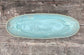 Sea Blue Design Baguette Shape Serving Platter/Dish, 33.5cm