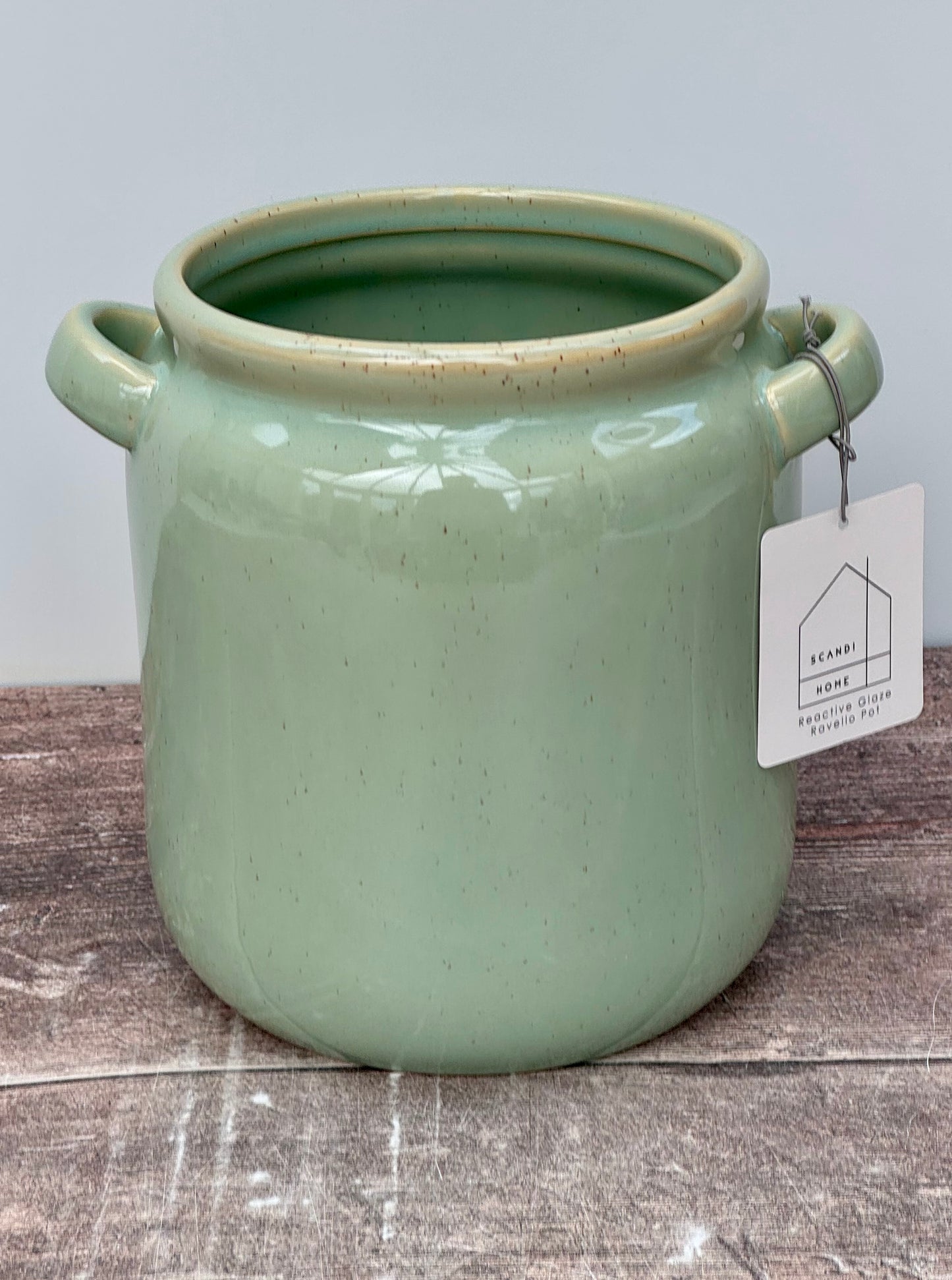 Pale Green Utensil Jar, 18cm