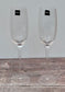 Set of 2 Ribbed/Linear Champagne Flutes/Glasses