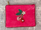 Small Pink Cherry Beaded Purse