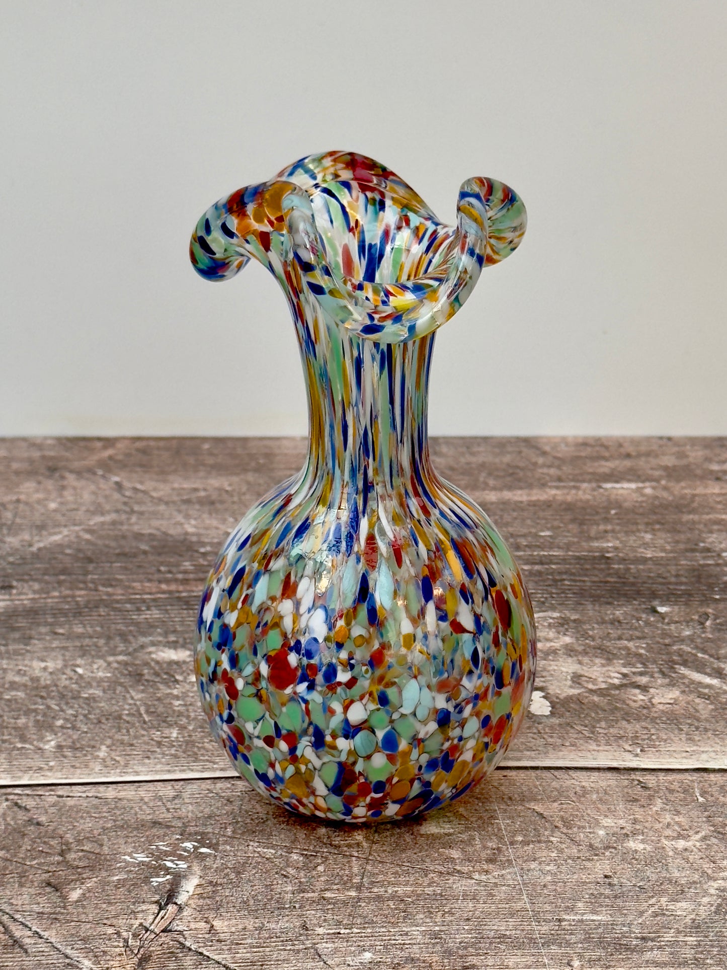 Small Handmade Murano Glass Vase, Design 9