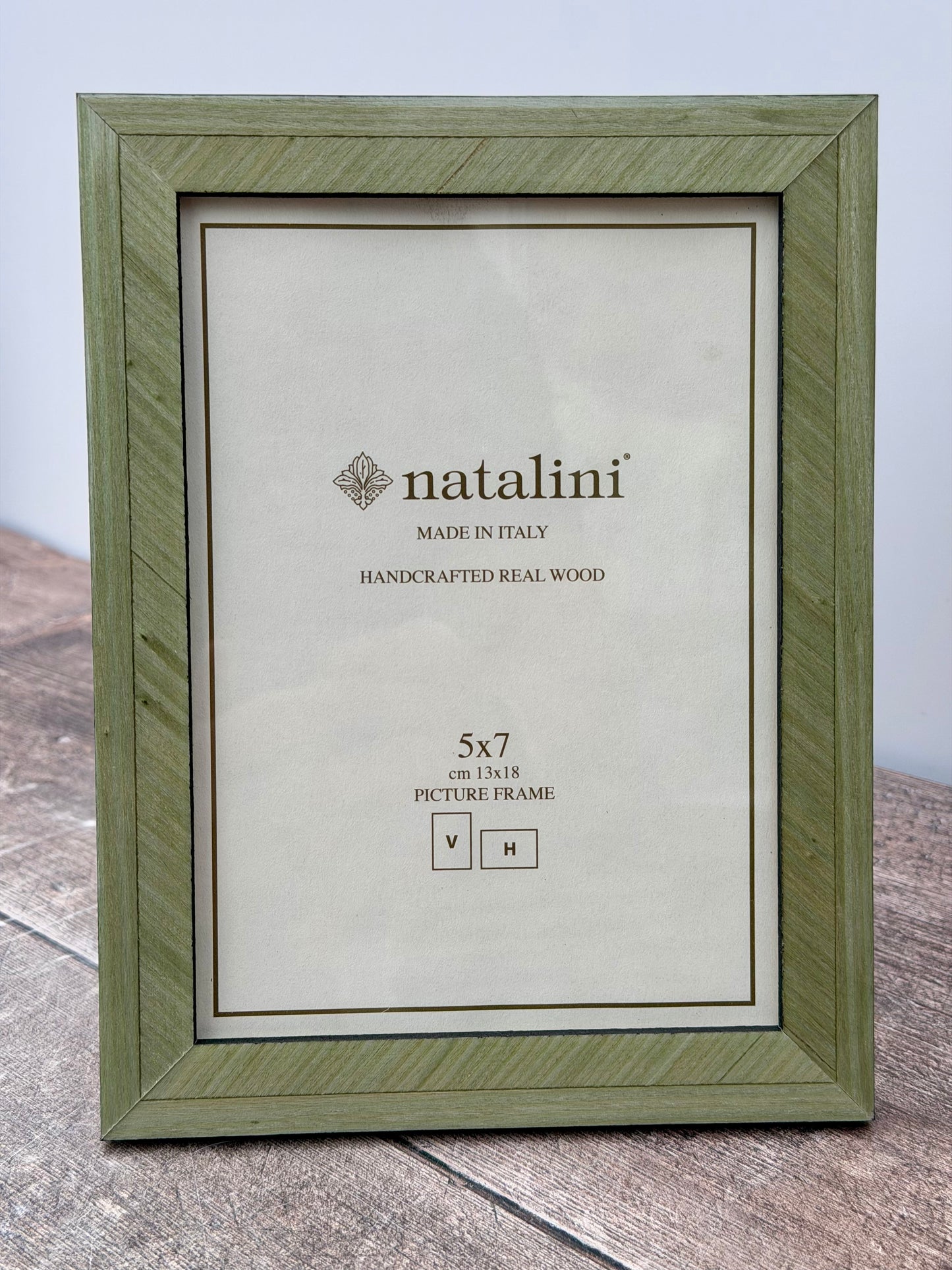 Natalini Pale Green Border Photo Frame 5 x 7