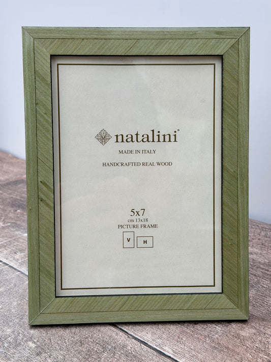 Natalini Pale Green Border Photo Frame 5 x 7