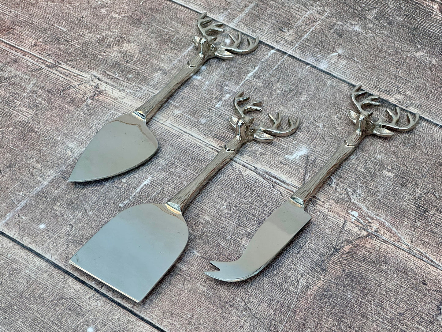 Set of 3 Stag Cheese Knives Set