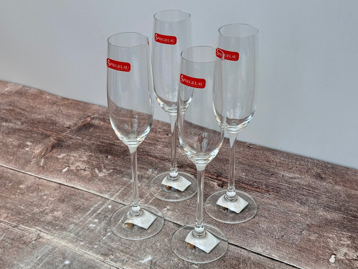 Set of 4 Spiegelau Champagne Flutes/Glasses