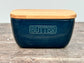 Plain Blue Butter Dish