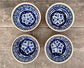 Set of 4 Blue and White Small/Dipping Bowls