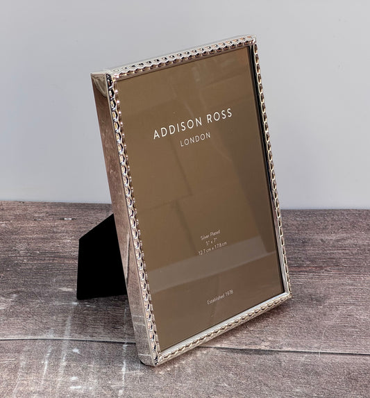 Addison Ross Silver Plated Honeycomb Patterned Photo Frame 5’ x 7’