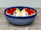 Blue and Red Flower Handpainted Bowl, 15cm