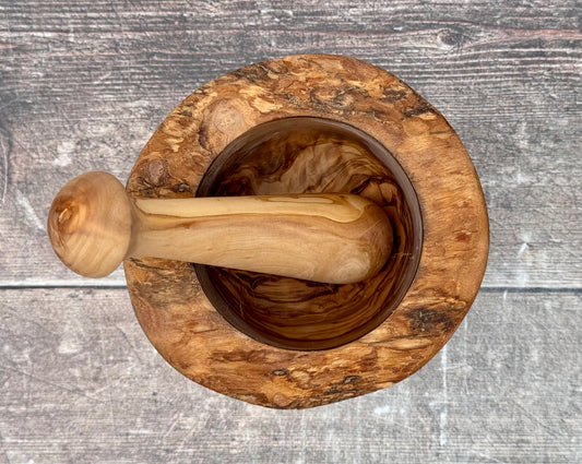 Olive Wood Pestle and Mortar