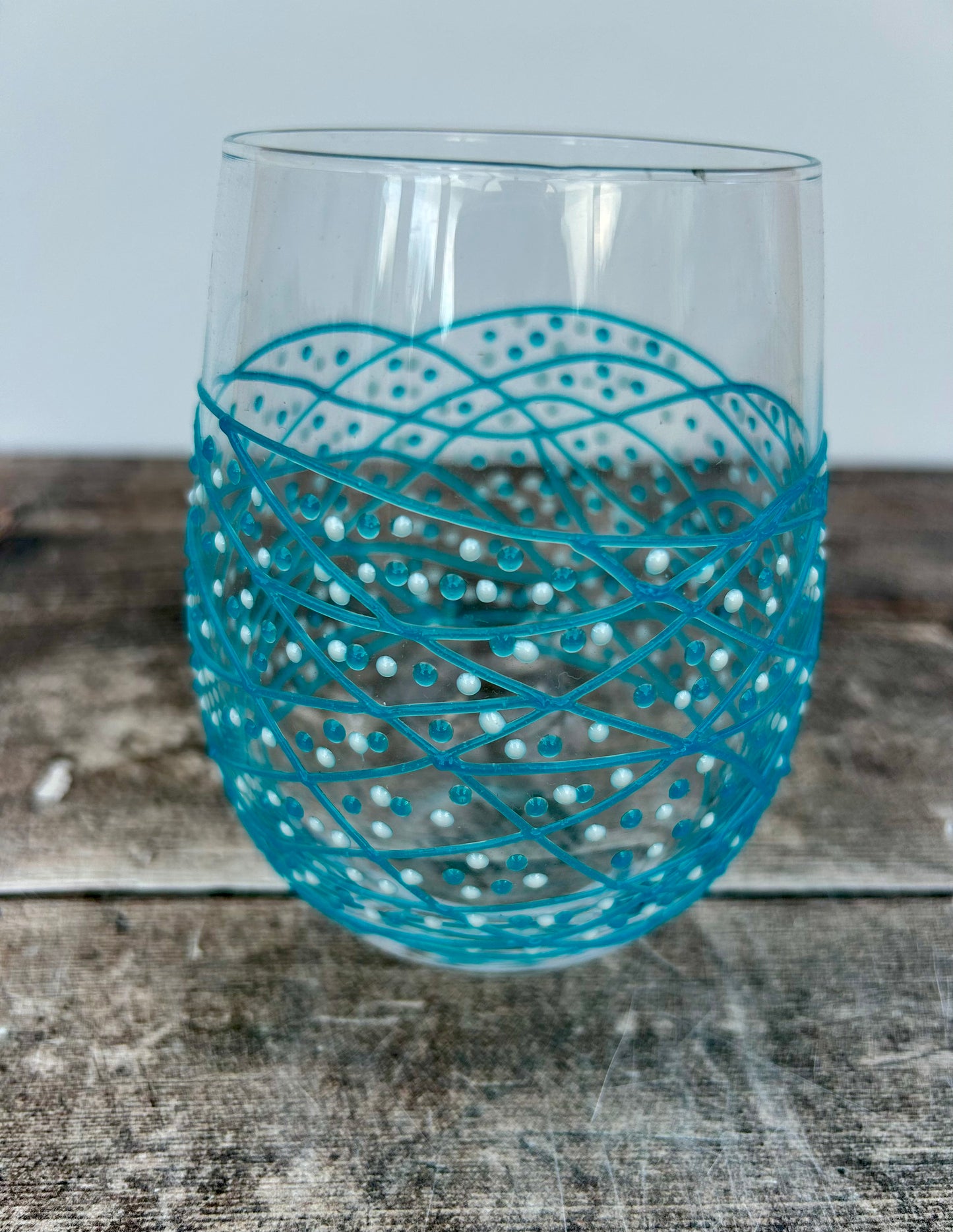 Sunny by Sue Light Blue Criss Cross Tumbler