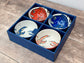 Tokyo Design Studio Set of 4 Snapper Fish and Crab Patterned Small Bowls, 11cm
