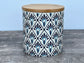 Blue and White Patterned Storage Container, 13cm