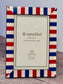 Natalini Red, Blue and White Stripe Border Photo Frame 4 x 6