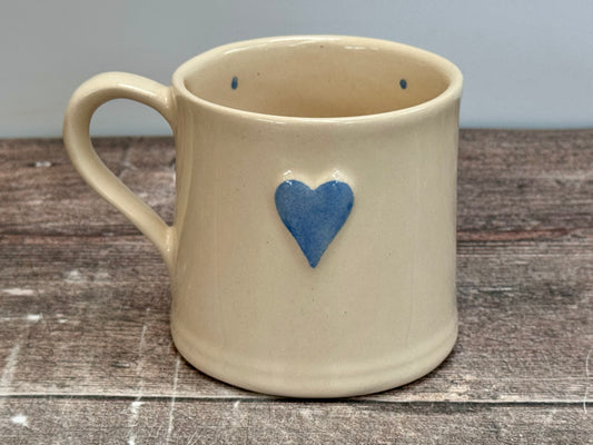 Pale Blue Heart Mug, 250ml