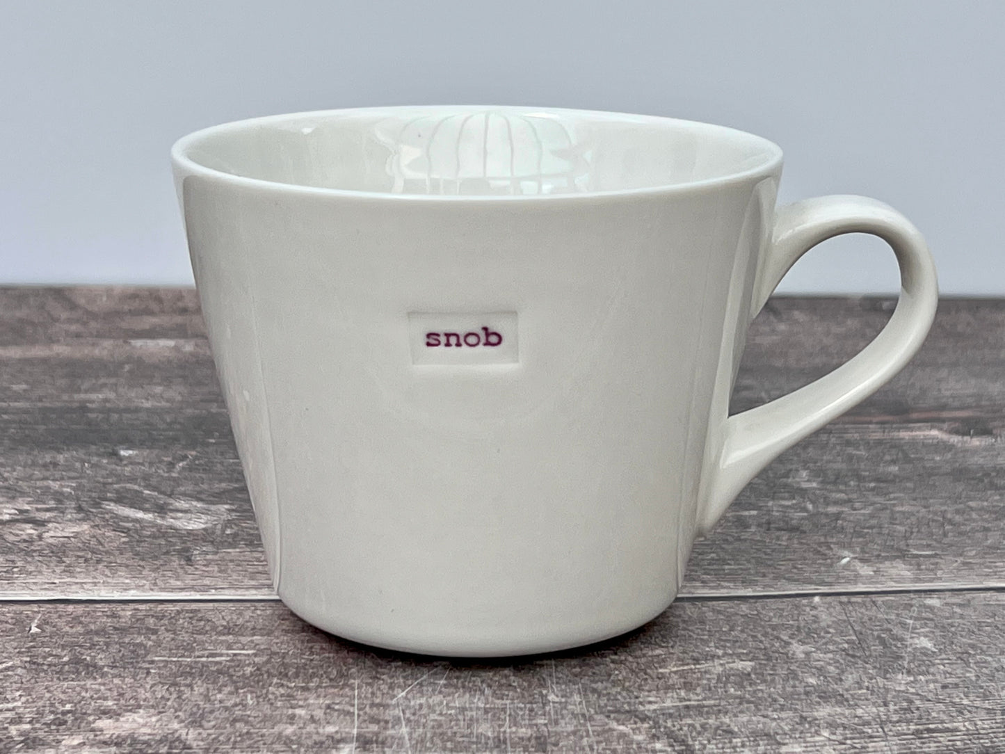 White ‘snob’ Mug