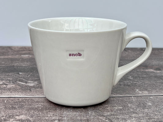 White ‘snob’ Mug