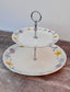 Flower Patterned 2 Tier Cake Stand