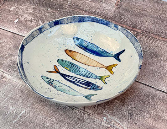 Fish Patterned Pasta/Serving Bowl, 20cm