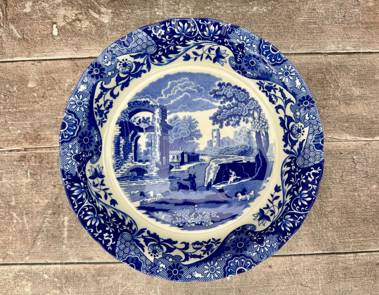 Spode Blue Italian Patterned Baking / Pie Dish, 26cm